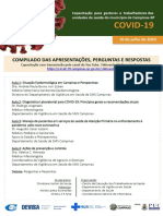 Apresentações - Perguntas & Respostas - Da Capacitação COVID-19 SMS Campinas de 10-07-2020