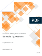 Sample Questions: Instructor Package - Supplement