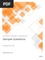 Sample Questions: Instructor Package - Supplement