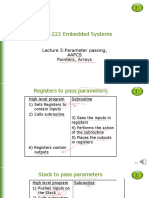 MCT-222 Embedded Systems: Lecture 5:parameter Passing, Aapcs Pointers, Arrays