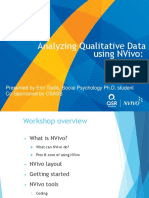 Analyzing Qualitative Data Using Nvivo:: An Introduction