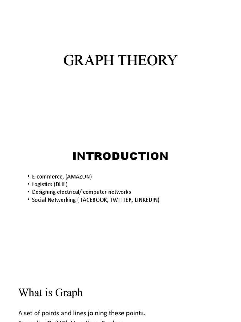 Introduction to Graph Theory Concepts | PDF | Vertex (Graph Theory ...