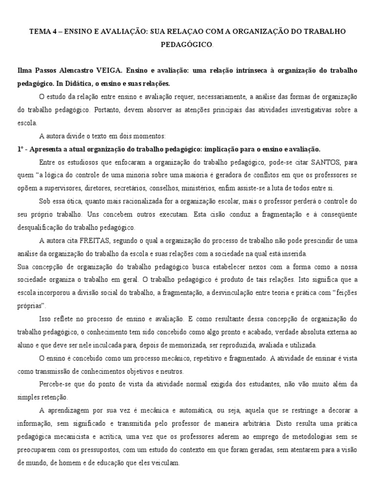 Avaliação Da Aprendizagem e As Práticas Pedagógicas | PDF | Pedagogia ...
