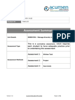 30 - BSBDIV501 Student Version PDF