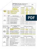 MECH Nov Dec 20 Exam Timetable