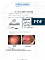 Características histológicas de pólipos y neoplasias del colon