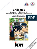 English 8: Quarter 1 - Module: 1