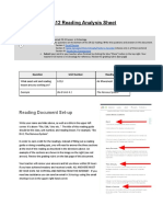 CK-12 Reading Analysis Sheet: Reading Document Set-Up