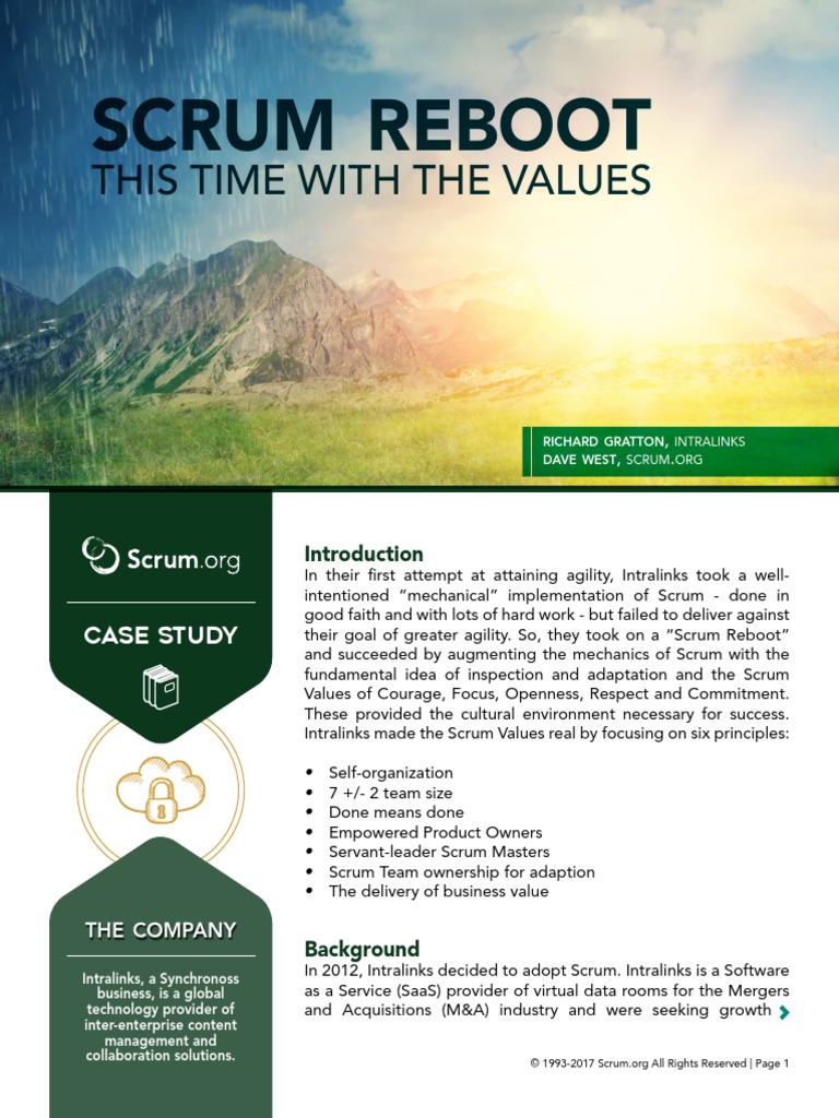 Case-Study Intarlinks-Reboot July2017v3 | PDF | Scrum (Software ...