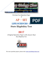 State Eligibility Test: (Original Question Paper With Answer Key)