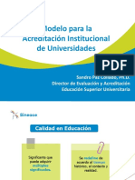 Presentacion Del Modelo de Acreditación Institucional - Dr. Sandro Paz