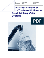 EPA: Point-of-use Treatment Optionsfor Small Drinking Water Systems