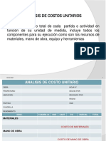 Leccion 6 Analisis de Costo Unitario