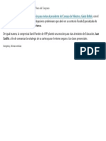 Renovación Popular Presentó Una Moción para Invitar Al Presidente Del Consejo de Ministros, Guido Bellido