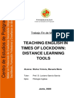 Teaching English in Times of Lockdown - Distance Learning Tools