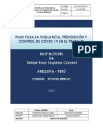 Plan COVID trabajo