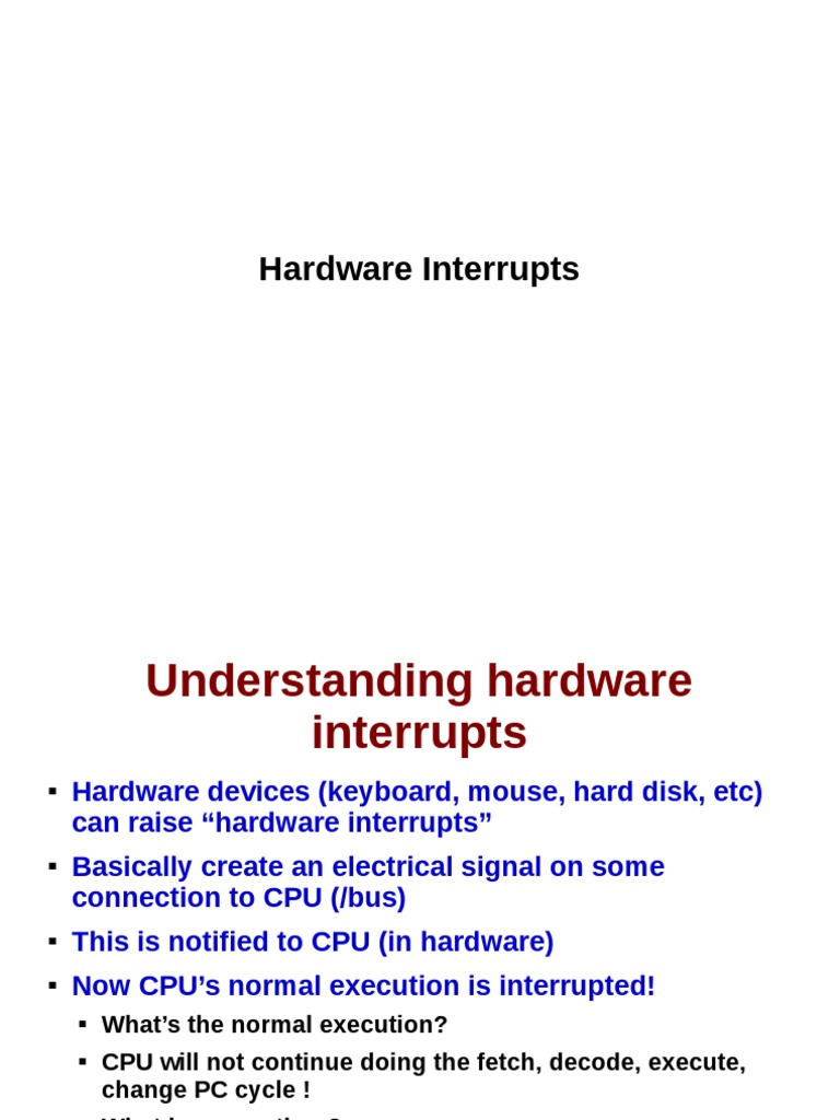 Hardware vs Software Interrupts Explained | PDF | Booting | Operating ...