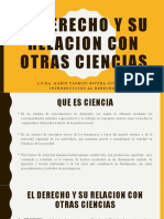 El Derecho y Su Relacion Con Otras Ciencias