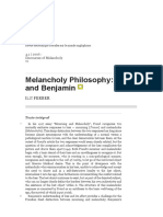 FERBER Ilit Melancholy Philosophy Freud Benjamin