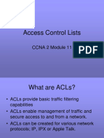 Access Control Lists: CCNA 2 Module 11