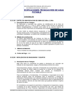 004-02 Especificaciones Técnicas Red de Agua Potable-Slstarosa