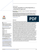 Phonetic Acquisition in Cortical Dynamics, A Computational Approach