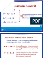 Pertidaksamaan Kuadrat