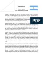 Argentina's Position Paper