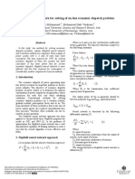 Using Neural Network For Solving of On-Line Economic Dispatch Problem