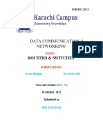 Data Communication & Networking: Routers & Switches