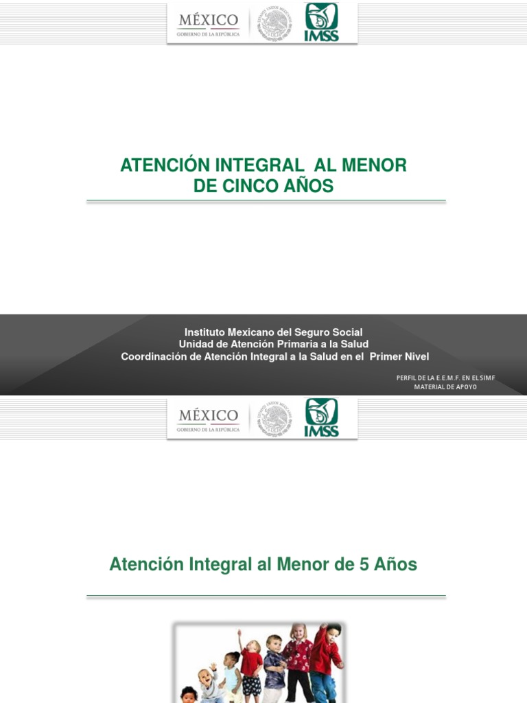 Atención Integral Menores de 5 Años | PDF | Amamantamiento | Vacunación