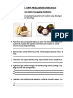 Latihan Topik Pengawetan Makanan