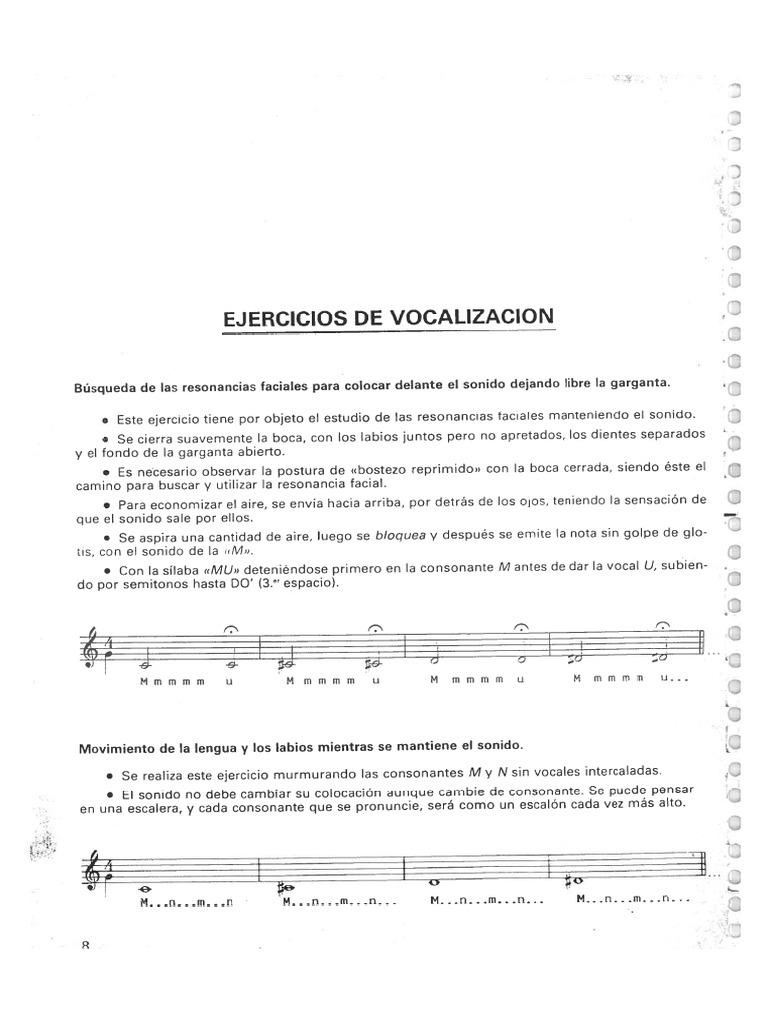 Ejercicios de Vocalizacion 1 | PDF | Vocal | Lingüística