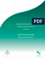 Planeación Didáctica - U3 - Ingenería de Biorreactores 1