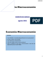 Macroeconomia exercícios Keynes crise 1929