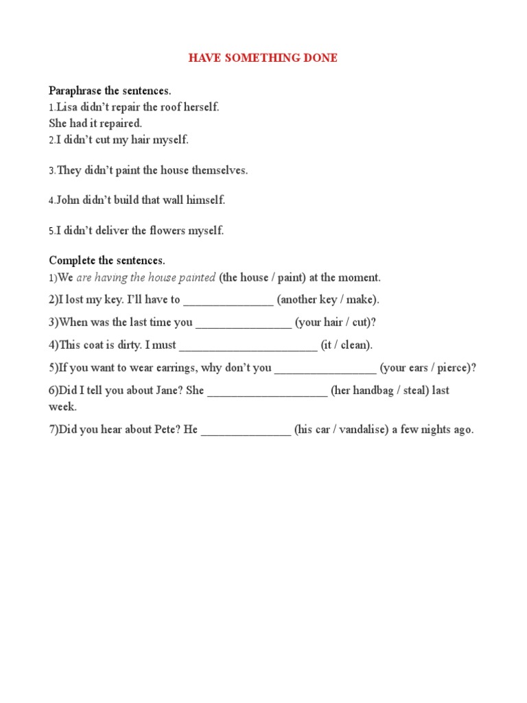 Have Something Done | PDF