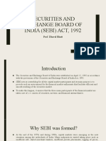 Securities and Exchange Board of India (Sebi) Act, 1992: Prof. Dhaval Bhatt