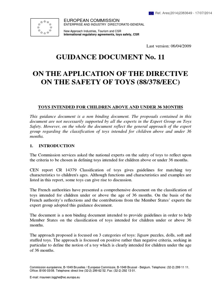 Guidance on Toy Safety for Ages 0-3 | PDF | Toys | Stuffed Toys