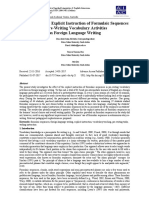 The Effect of The Explicit Instruction of Formulaic Sequences in Pre-Writing Vocabulary Activities On Foreign Language Writing