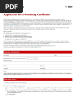 Application For A Practising Certificate: ACCA's Website