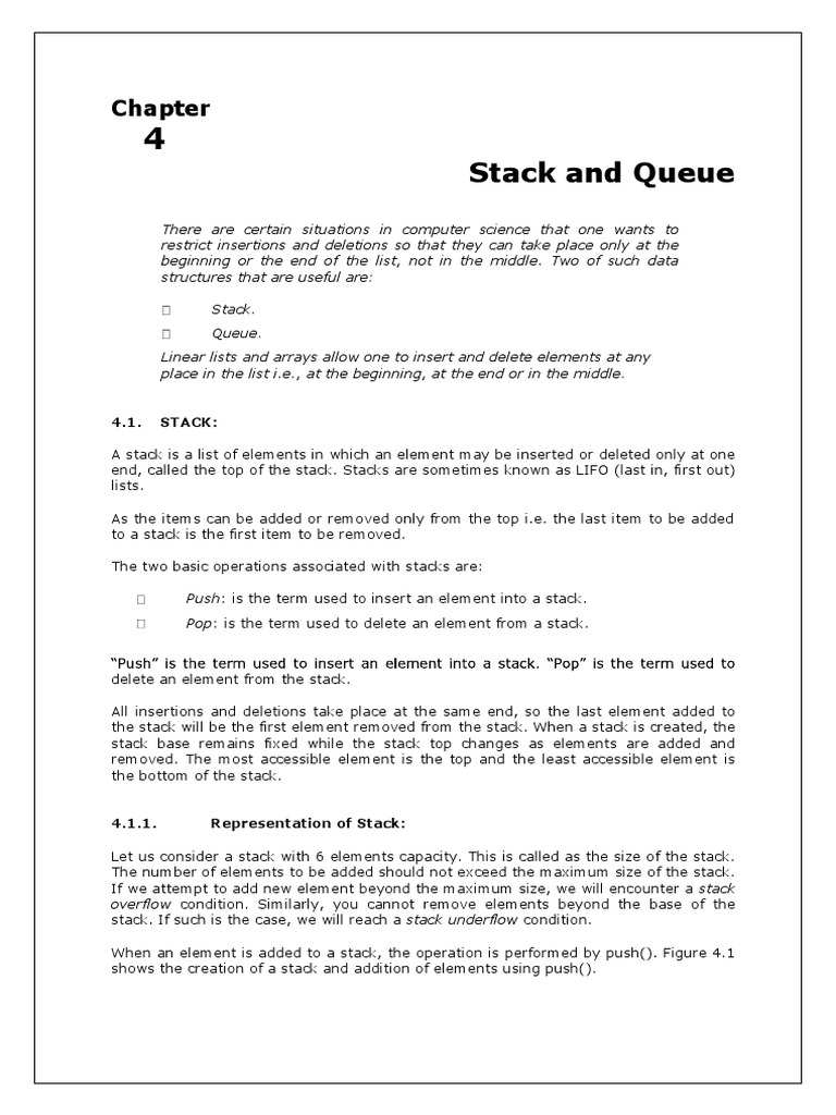 Stack and Queue Data Structures | PDF | Teaching Mathematics | Computing