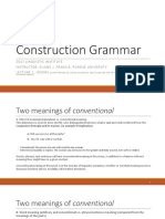 Construction Grammar: 2 0 1 7 L I N G Uistic I N Sti Tute Instructor: Elainej. Francis, Purdueuniversity Lecture2: Idioms