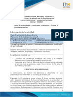 Guía de Actividades y Rúbrica de Evaluación - Tarea 1 - Fundamentación