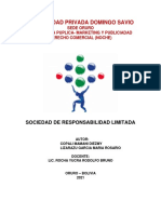 Universidad Privada Domingo Savio: Sociedad de Responsabilidad Limitada