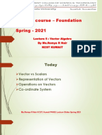 Lecture 5 Vector Algebra. Remya Nair Spring 2021
