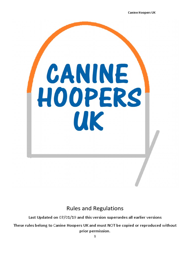 Canine Hoopers UK Rules and Regs Download Free PDF Dogs