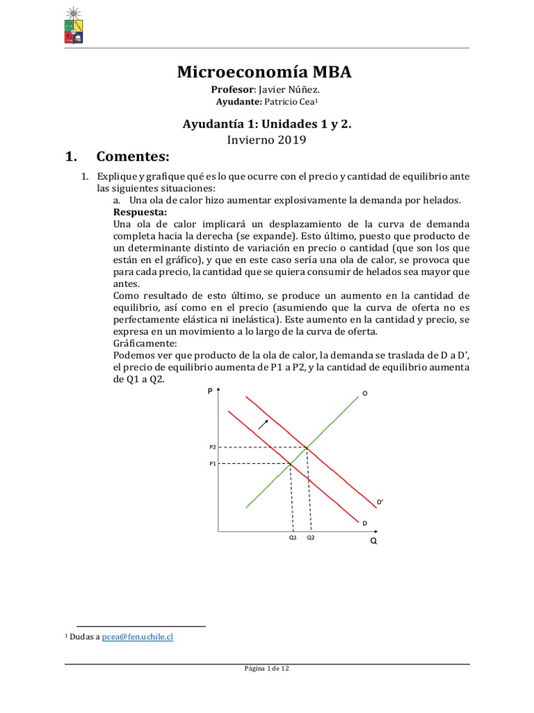 Análisis de Oferta y Demanda en Microeconomía | PDF | Oferta y demanda ...