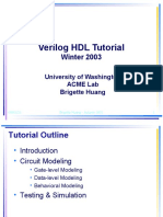 Verilog HDL Tutorial: Winter 2003