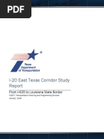 I-20 East Texas Corridor Study Report