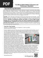 FLS Manual Skills Written Instructions and Performance Guidelines Important Scoring Information